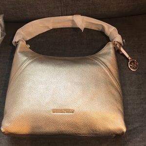 Michael Kors Aria Purse Pale Gold Color